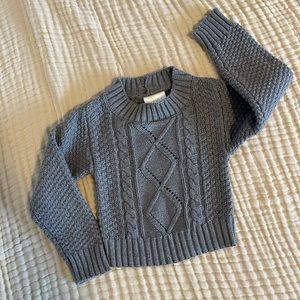 Mebie Babie Cable Knit Grey Sweater Baby